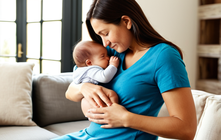 Mother Nursing Baby (Focus on Comfort)**
"A mother in a comfortable, fully clothed outfit, gently nursing her baby in a cozy living room setting. Soft, natural lighting, promoting a calm and peaceful atmosphere. Safe for work, appropriate content, fully clothed, modest, family-friendly. Perfect anatomy, correct proportions, natural pose, well-formed hands, proper finger count, natural body proportions."
**