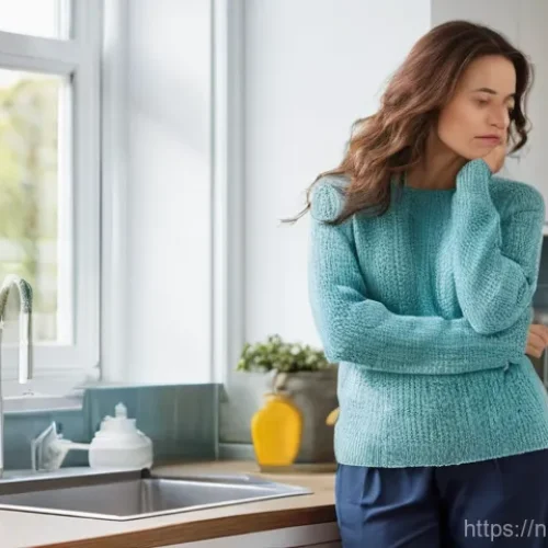 Home 26 난소암 초기 증상과 검진 병원 추천 - **Image Prompt: Persistent Bloating and Feeling Full Quickly**
"A woman in her late 30s to early...